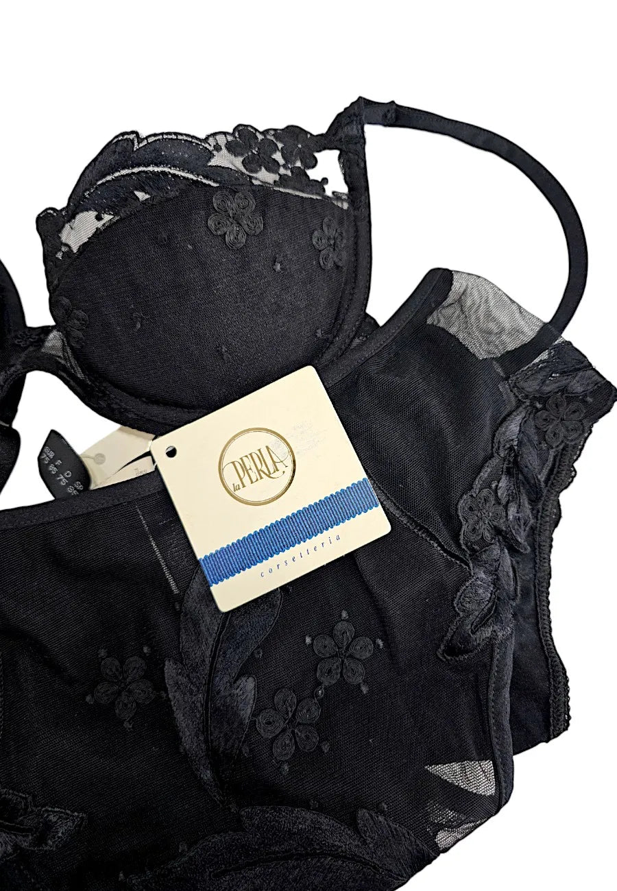 completo pizzo nero la perla