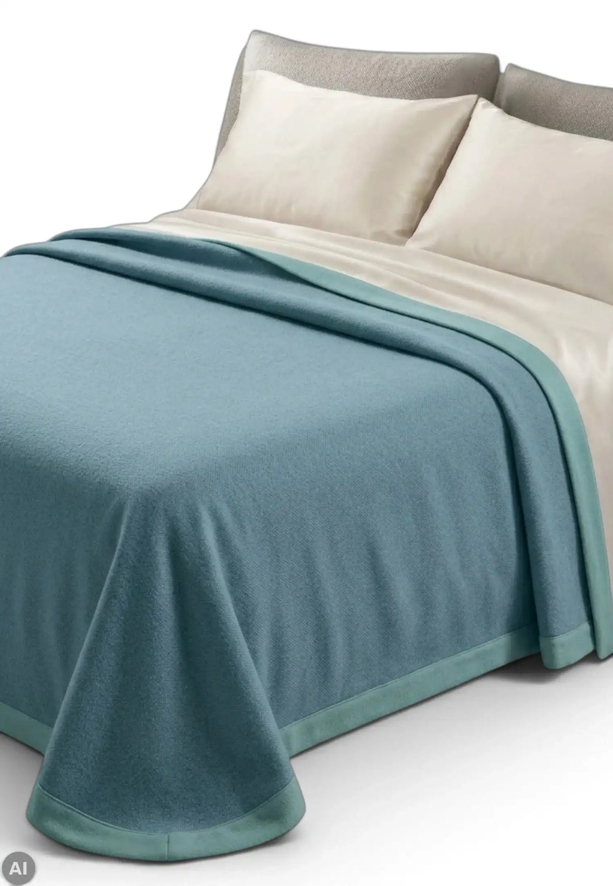 coperta di lana blu somma