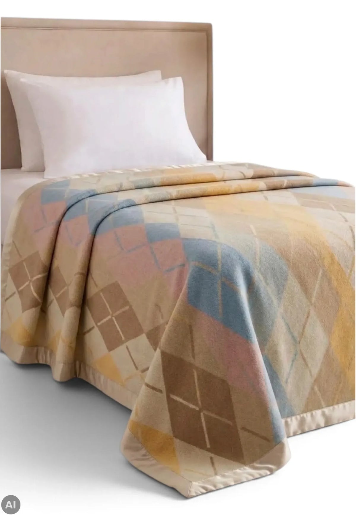 coperta di lana singola rombi