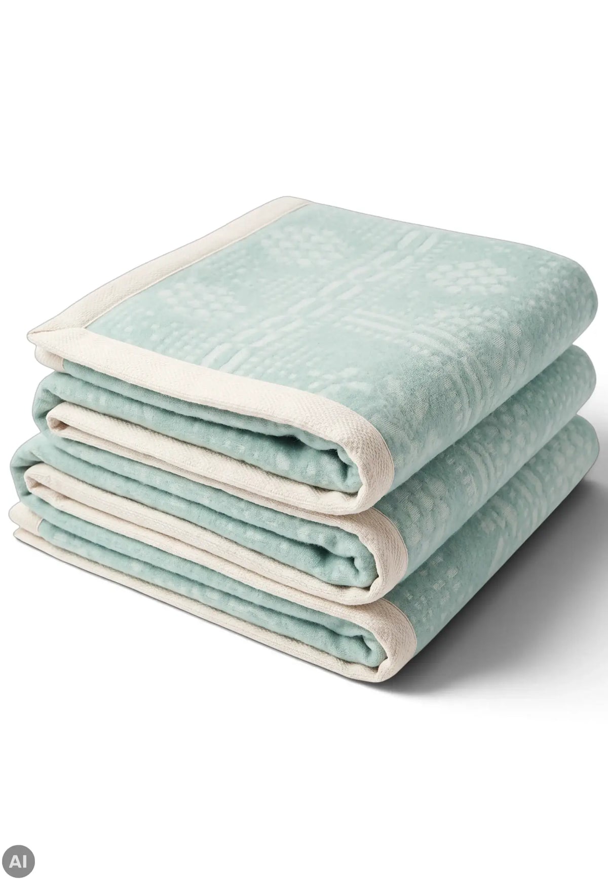 coperta lana borbonese verde