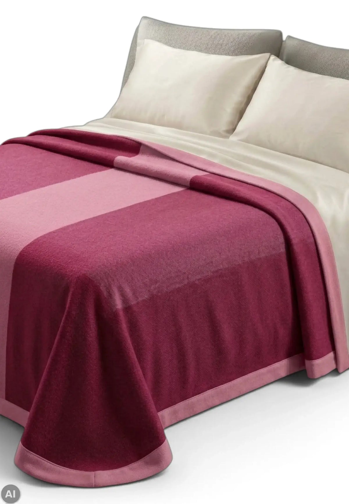 coperta lana bordeaux