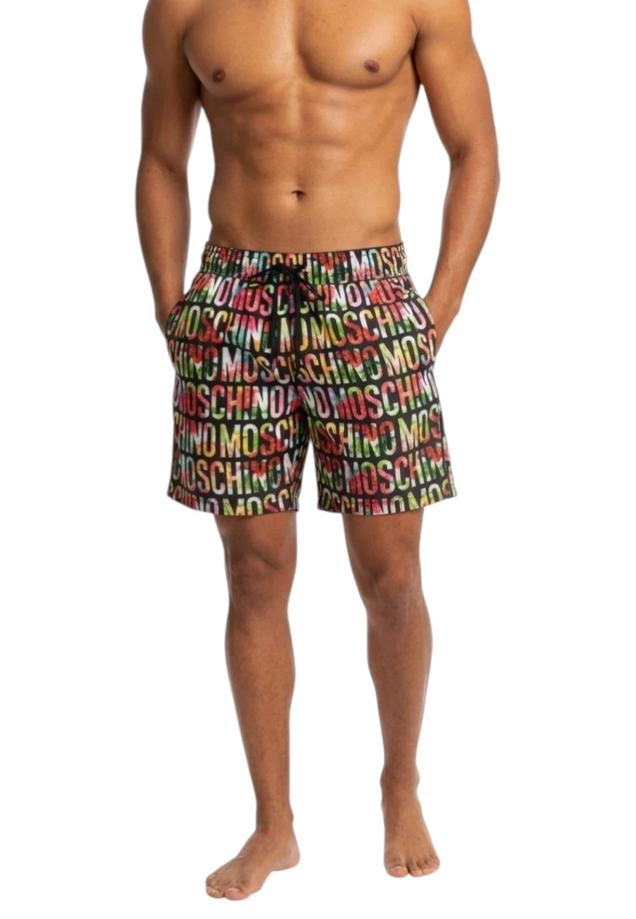 costume da bagno moschino scritte colorate