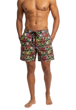 costume da bagno moschino scritte colorate