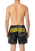 costume dsquared militare scritta gialla