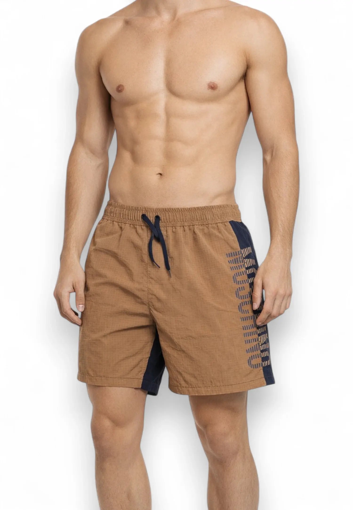 costume moschino marrone e blu