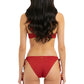 fascia monospalla  perline oro miss bikini luxe rosso