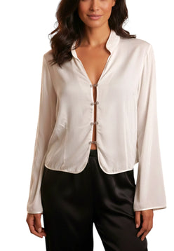 giacca seta verde veronica