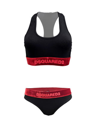 Set dsquard nero e rosso