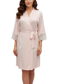 kimono rosa pizzo vestaglia