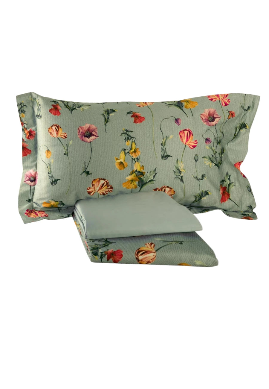 set lenzuola copriletto mirabello poppies