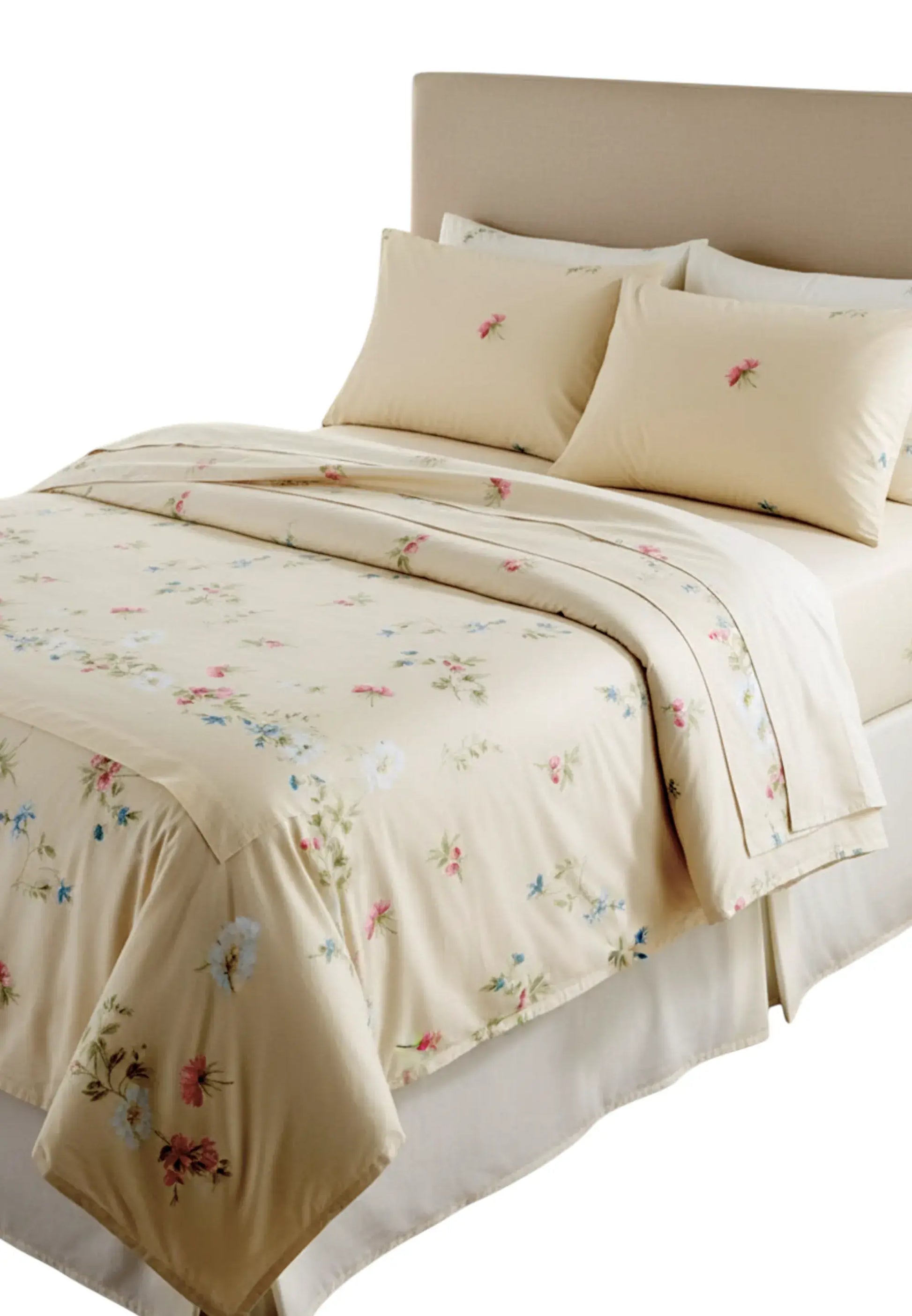 lenzuolo caleffi flora verde fiori