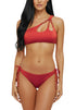 monospalla perline oro miss bikini luxe rosso