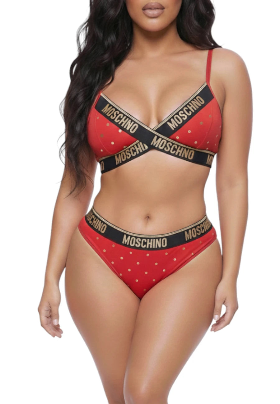 moschino sexy bra rosso