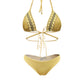 V5080S CAGI nuova collezione miss bikini 2025 giallo passamaneria colors trangolo passamaneria lurex brasiliana glitter