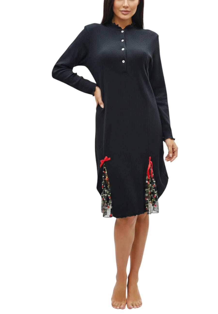 outlet camicia da notte invernale