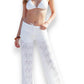 pantalone mare pizzo donna bianco