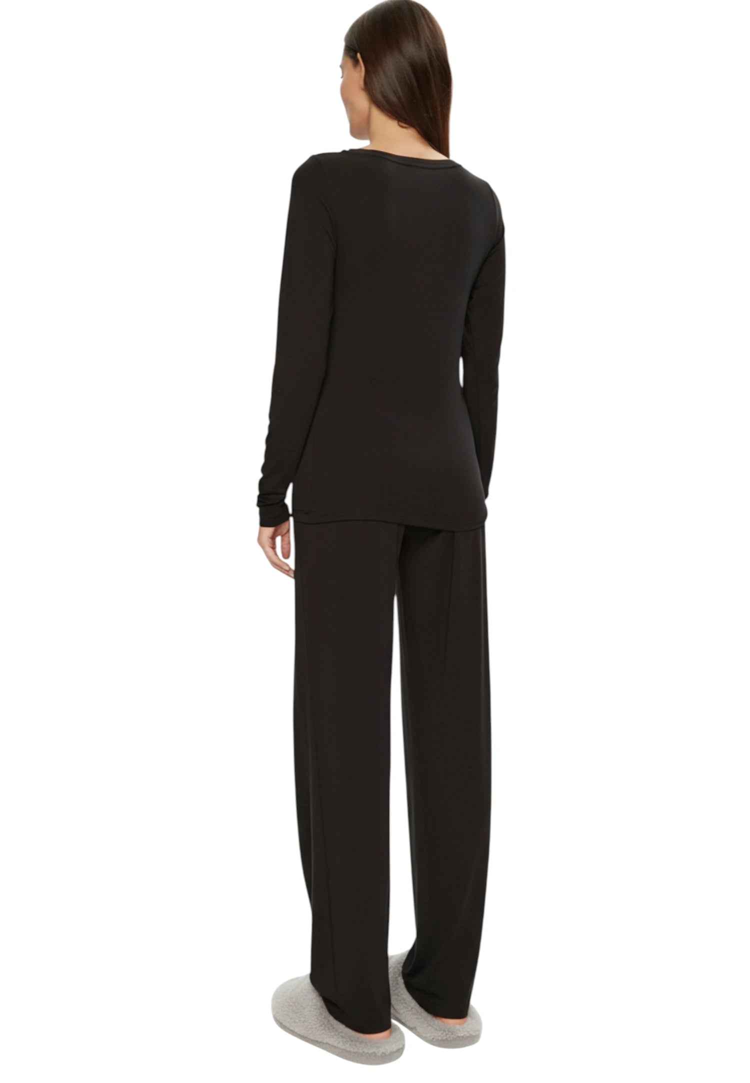 pigiama armani lyocell lana nero