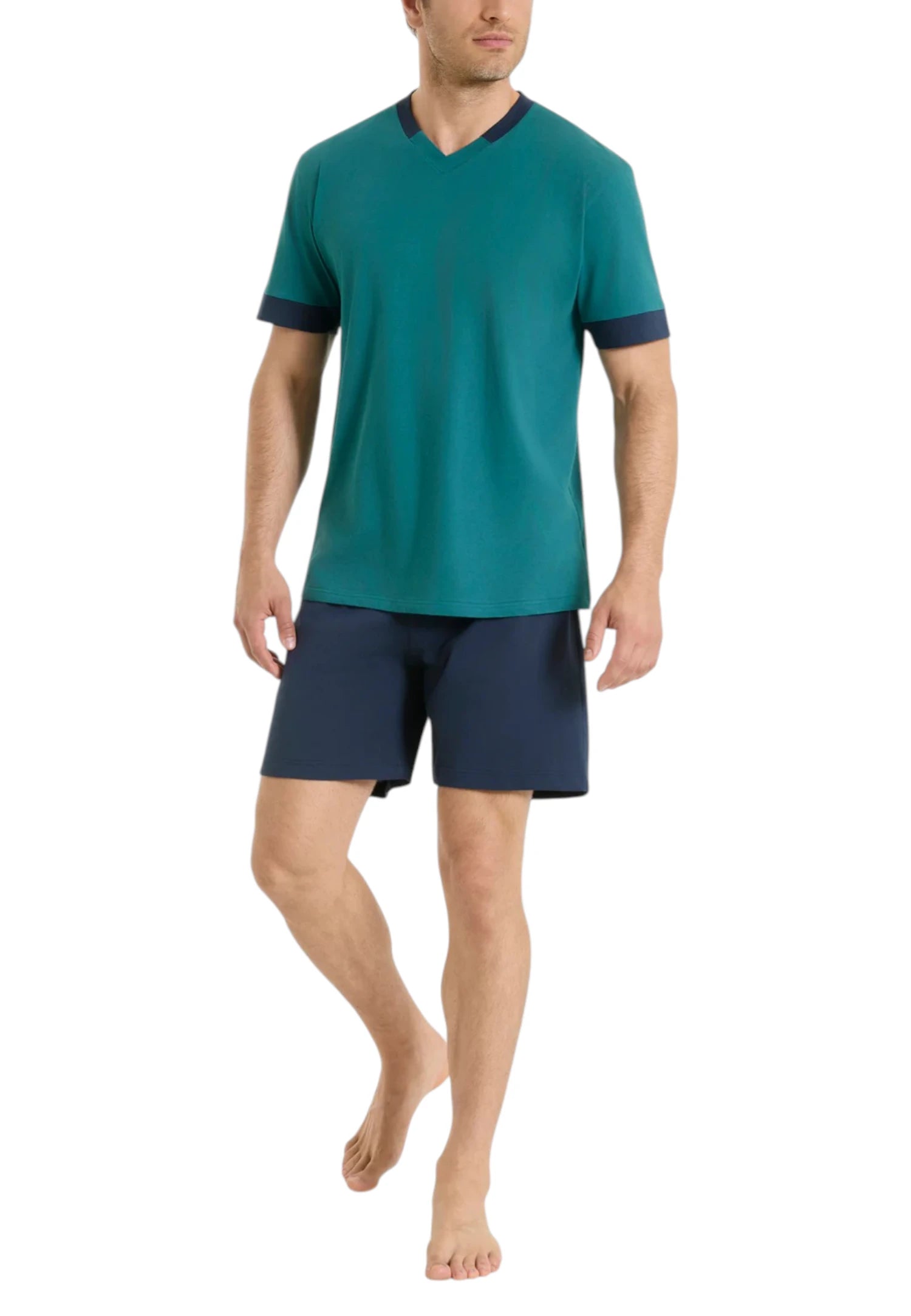 pigiama corto verde ragno