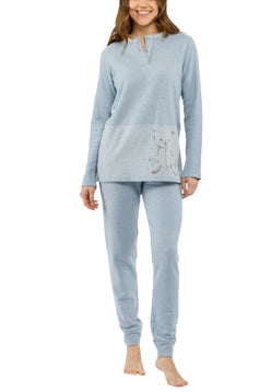pigiama donna azzurro punto milano