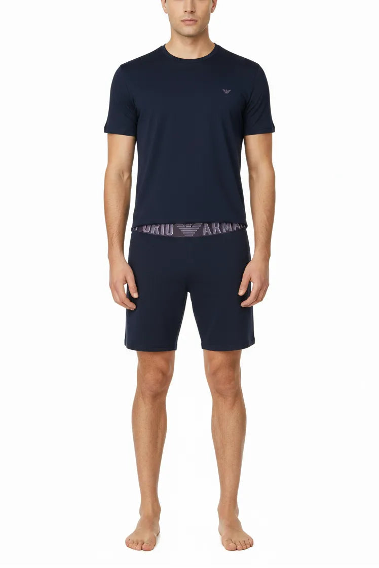 Jan Vanderstorm Audun - Pigiama corto da uomo Blu scuro XXXXX-Large Jan Vanderstorm Audun - Pigiama corto da uomo Blu scuro XXXXX-Large