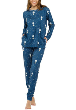 pigiama made in italy blu fida