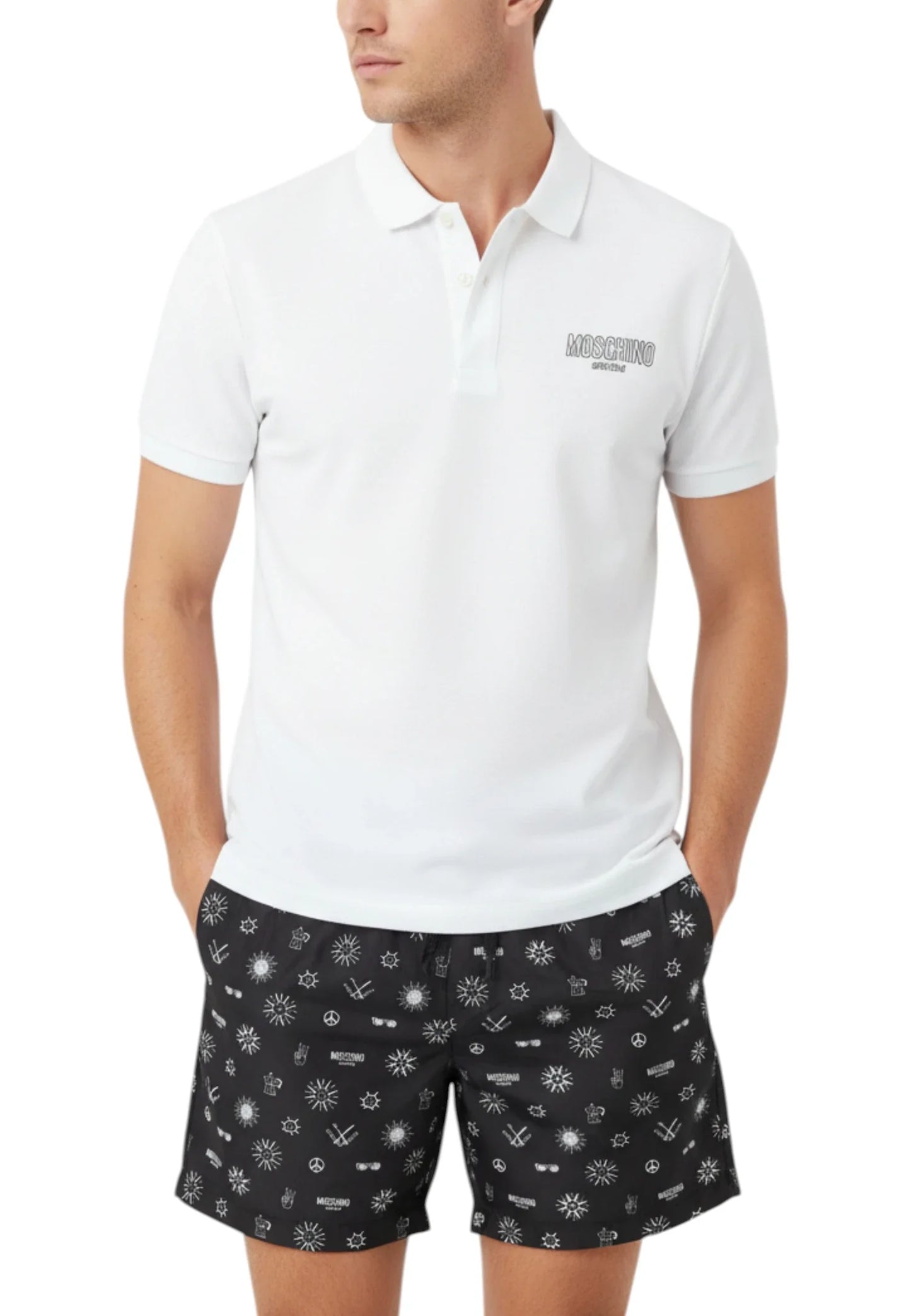 polo moschino bianca
