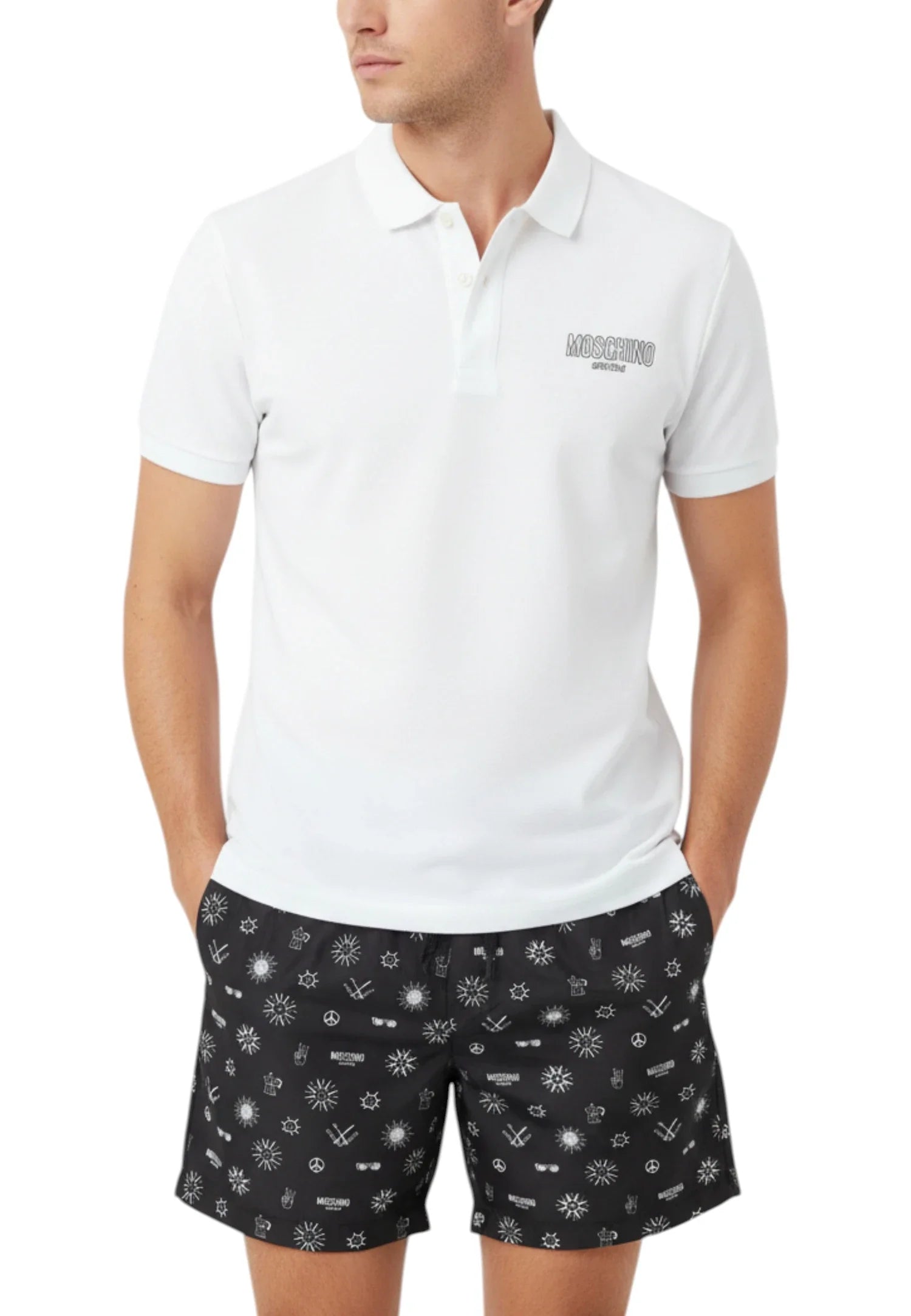 polo moschino bianca