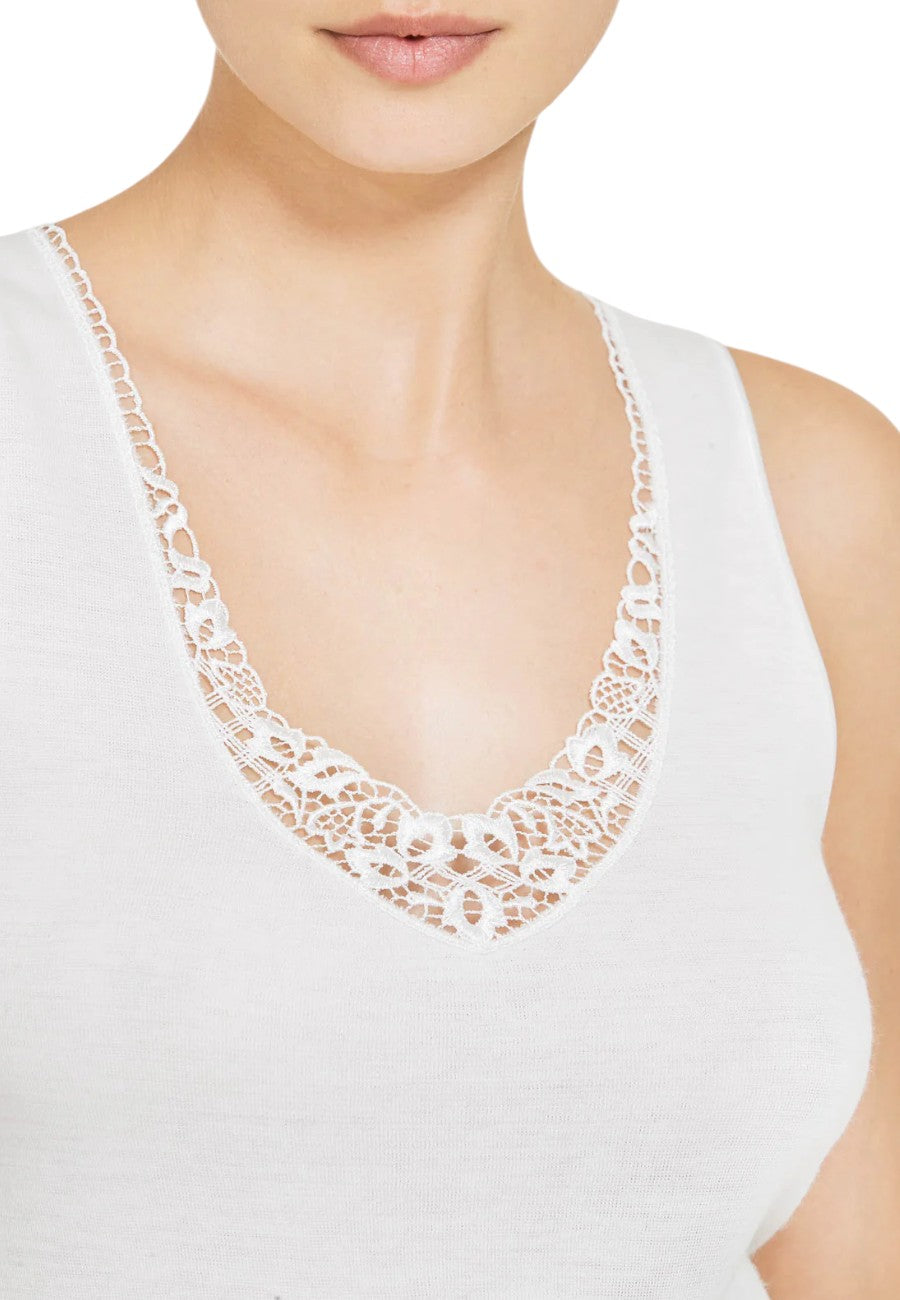 Ragno canottiera misto lana 