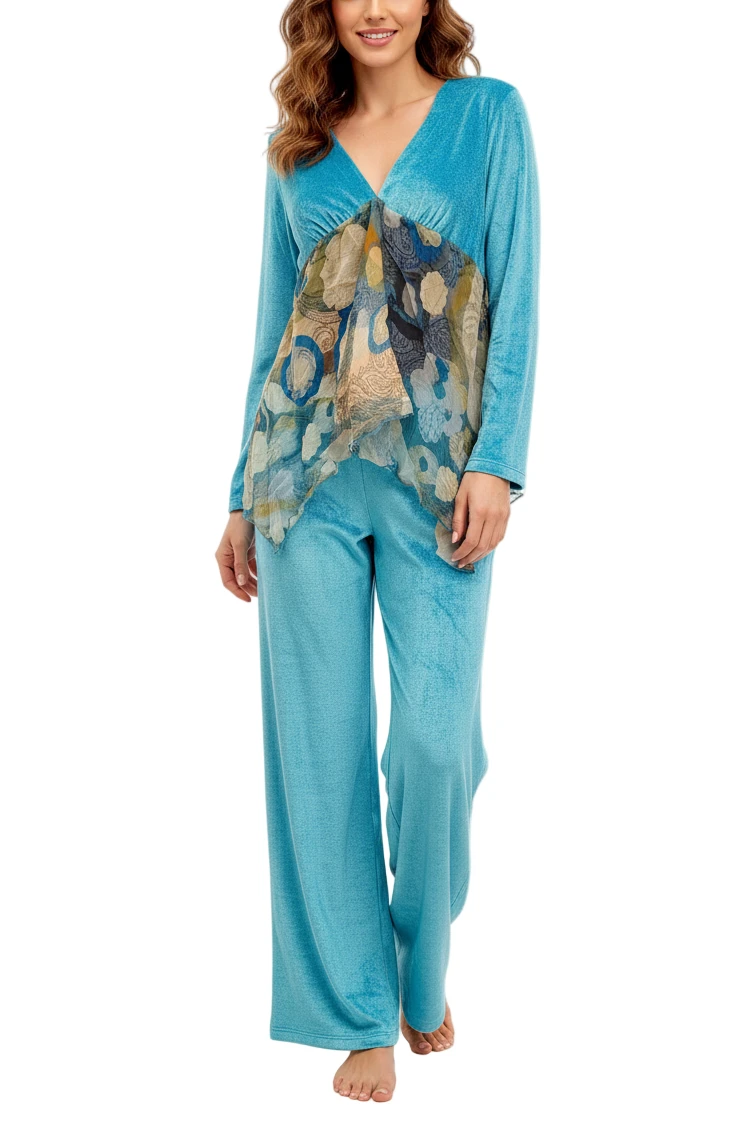 rosanna ansaloni azzurro seta