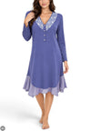 saldi camicia da notte verde veronica viola