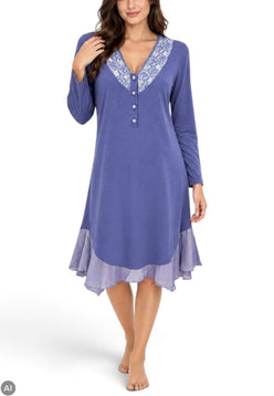 saldi camicia da notte verde veronica viola