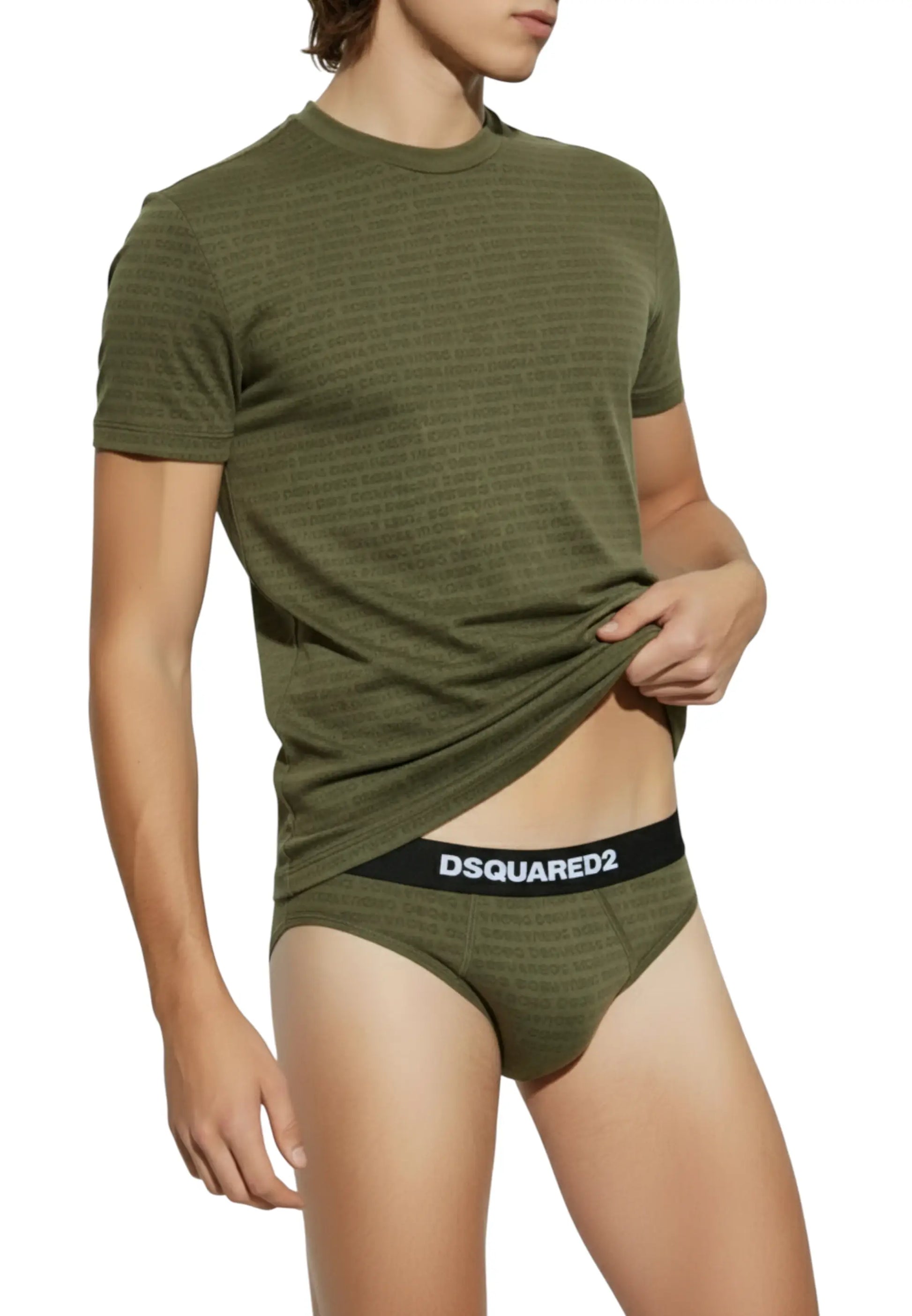 slip e shirt dsquared verde