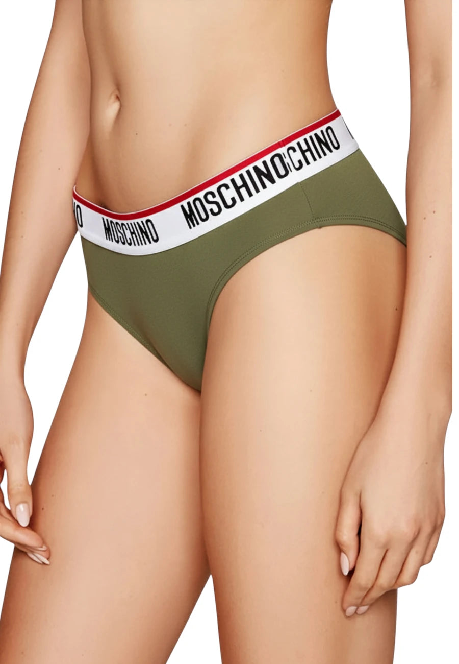 slip moschino verde microfibra