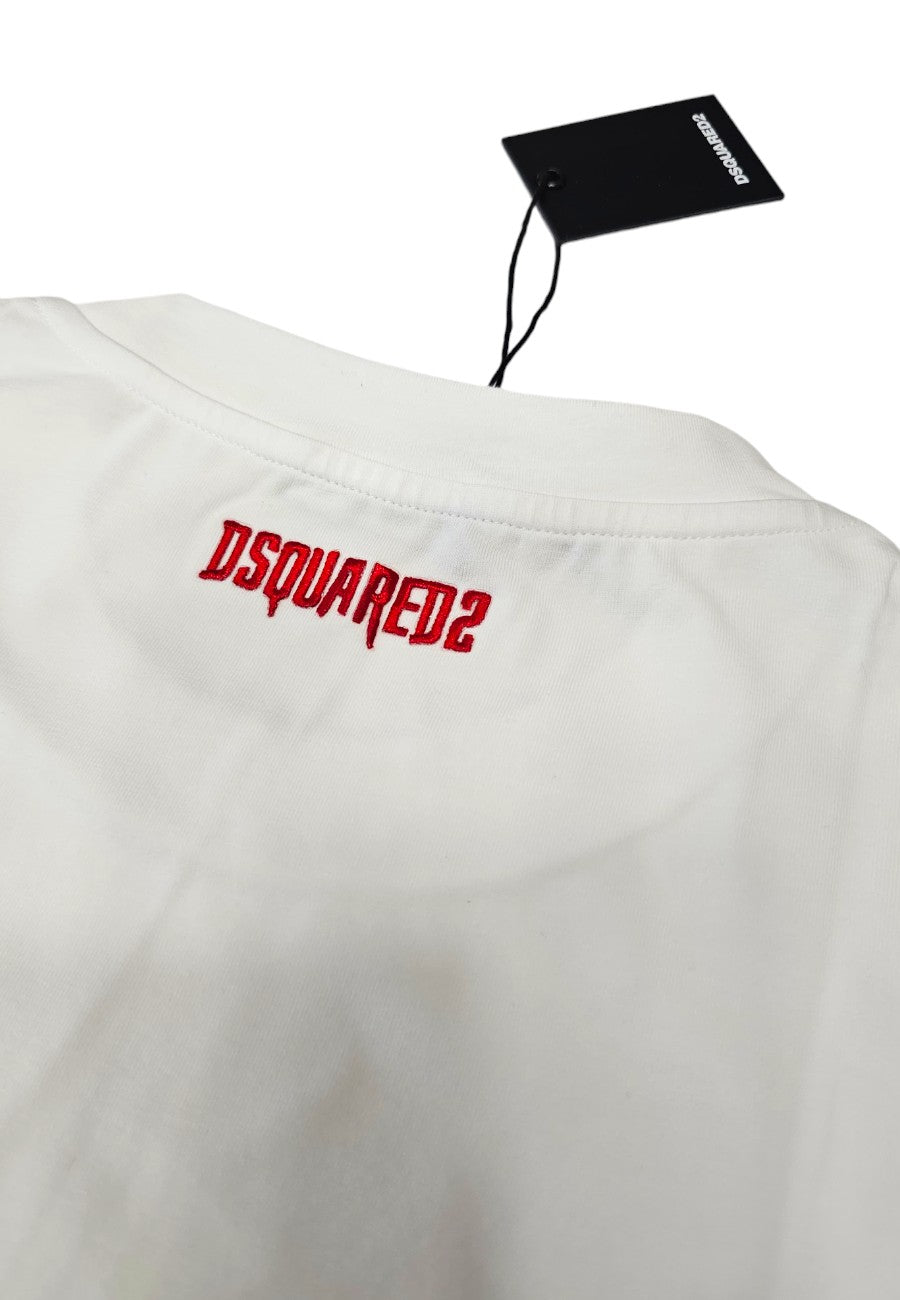 t shirt dsquared outlet bianca saldi