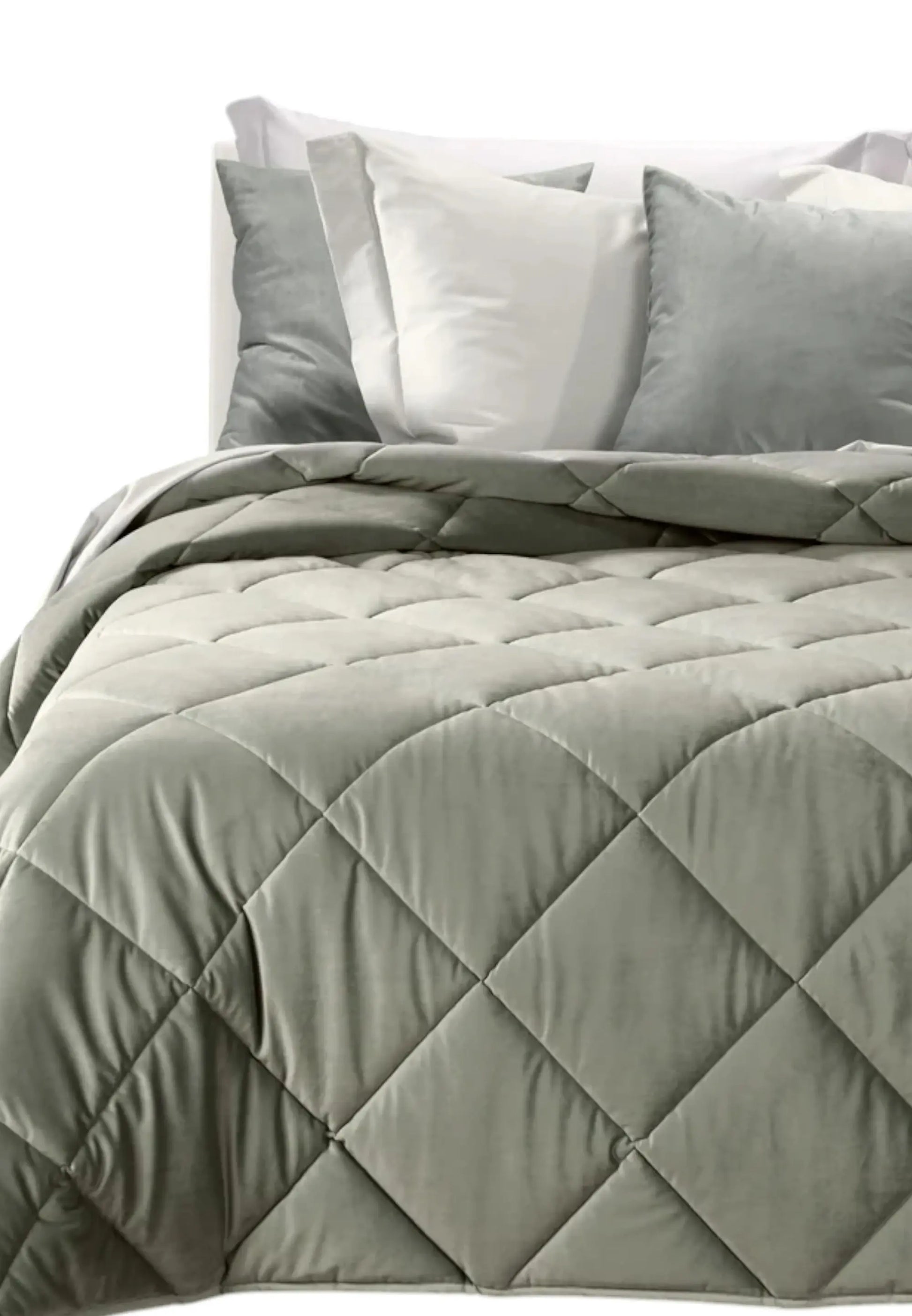 trapunta velvet tortora