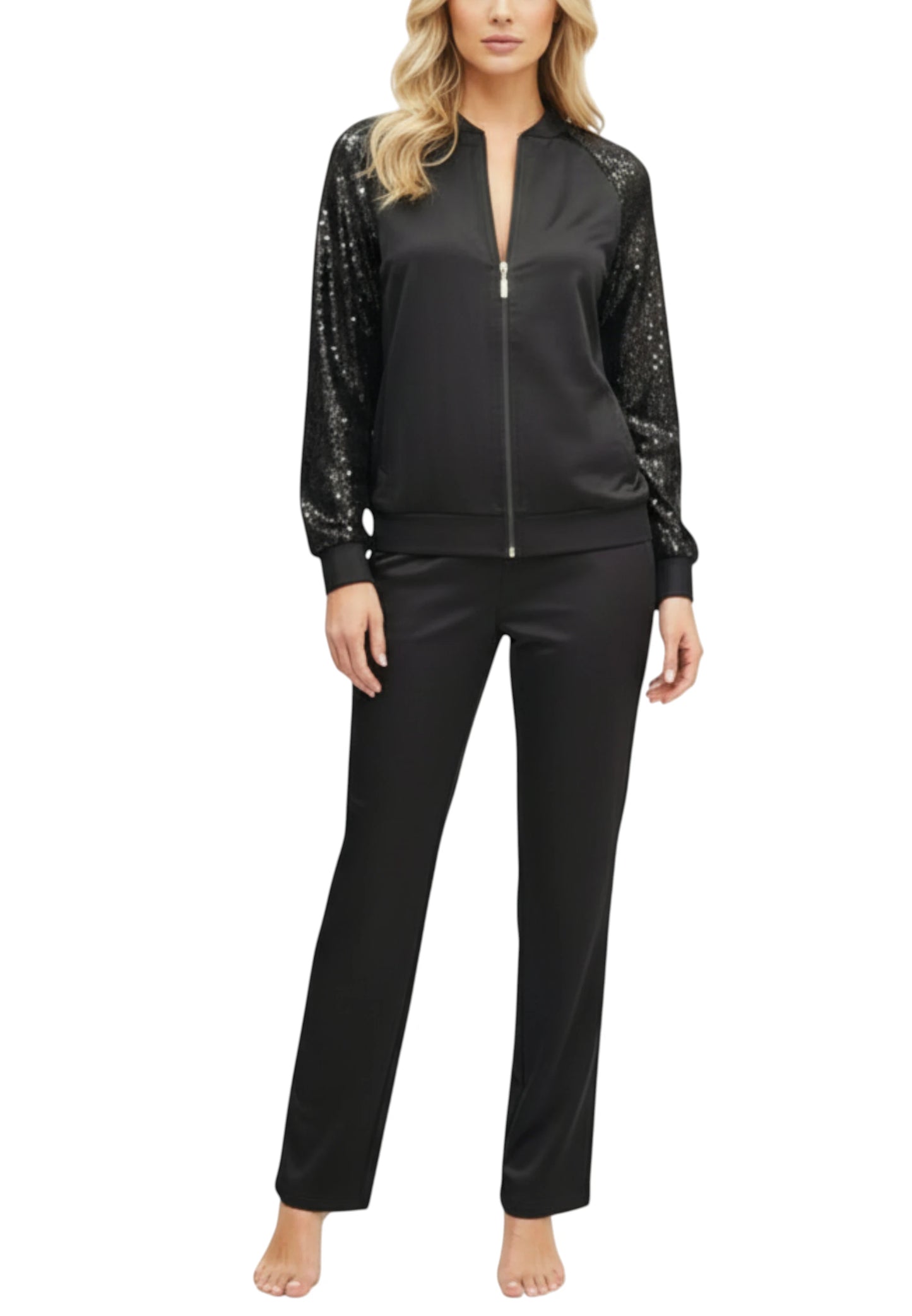 tuta paillettes nera black friday