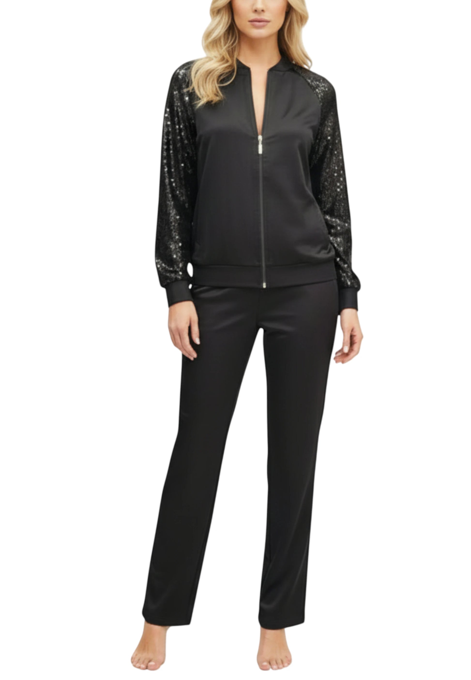 tuta paillettes nera black friday