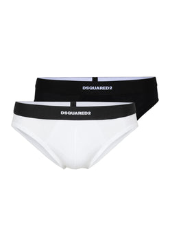 twinpack slip dsquared bianco e nero