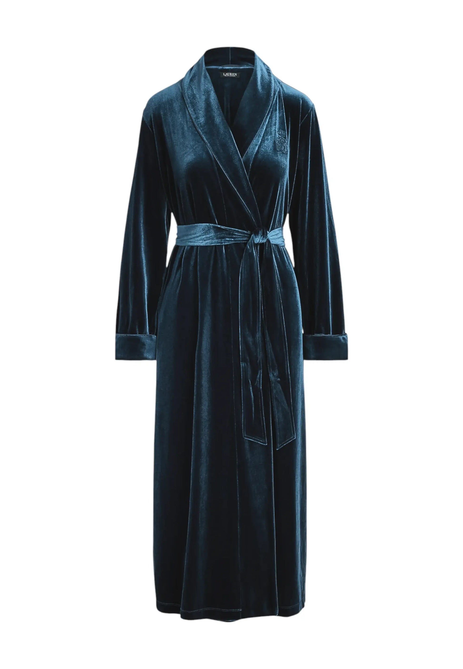 vestaglia velluto blu Lauren