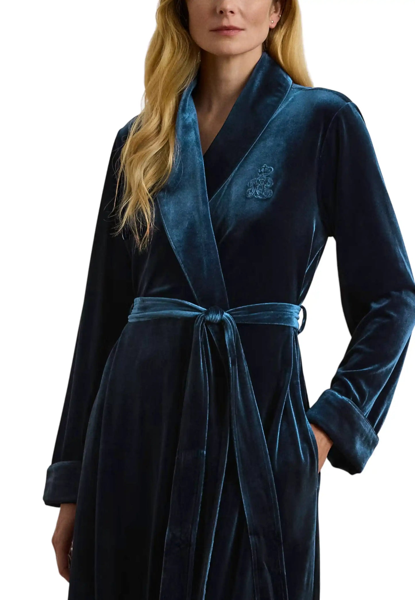 vestaglia velluto blu Ralph Lauren