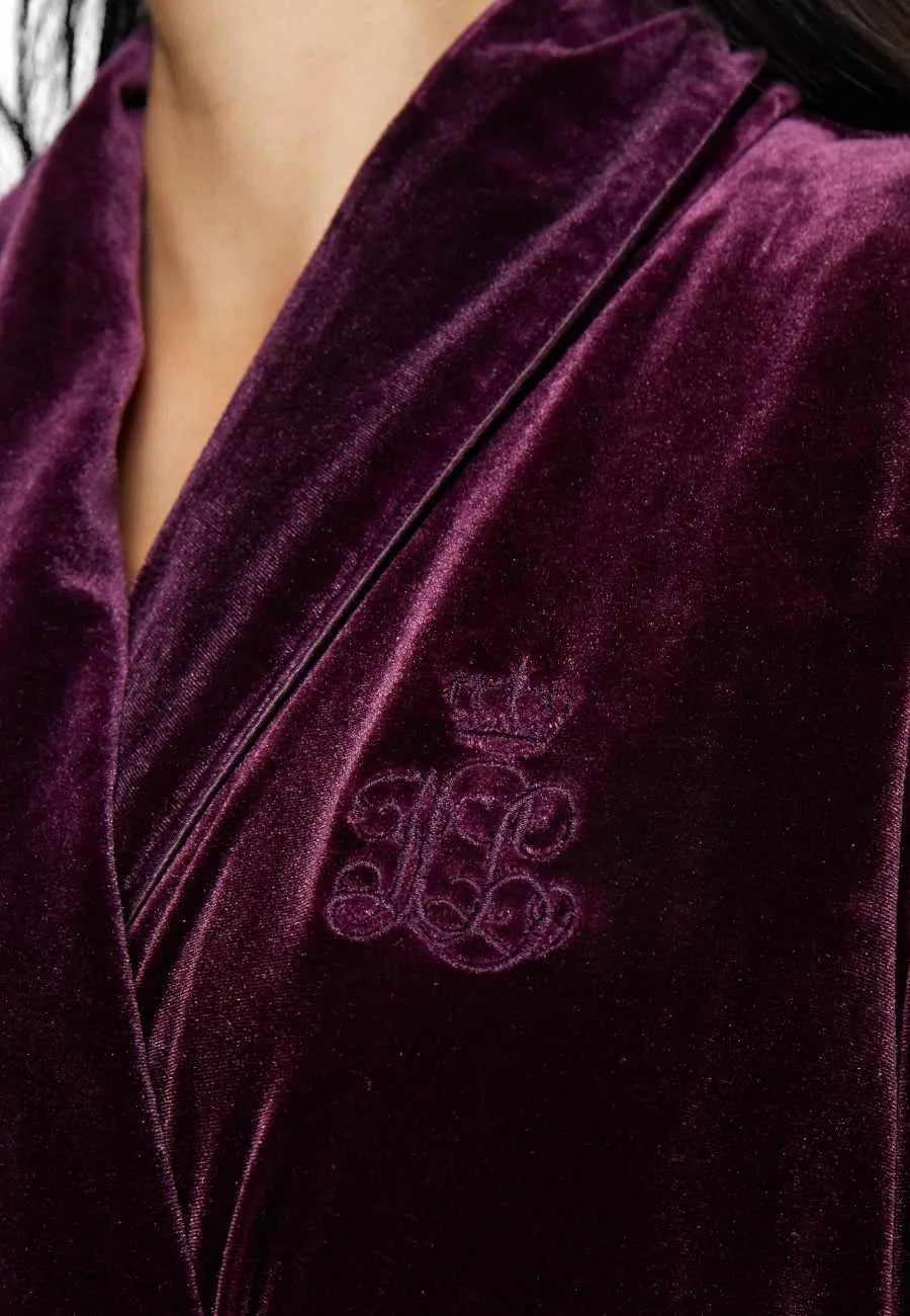vestaglia di velluto bordeaux ralph lauren