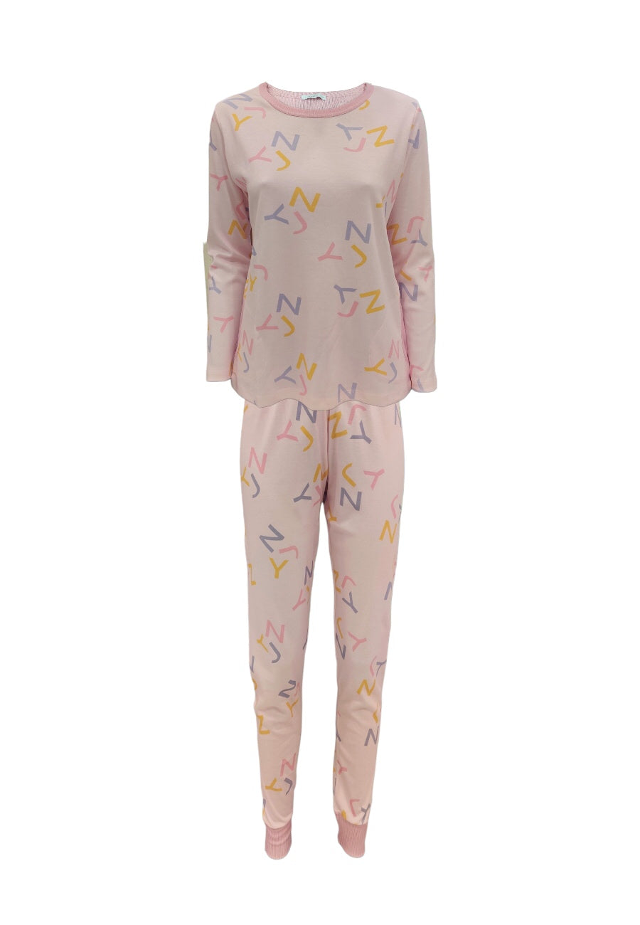 semplice vanità pigiama logo rosa