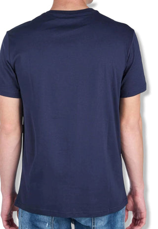 t-shirt emporio armani stampa blu