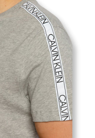 t-shirt calvin klein grigio side logo band