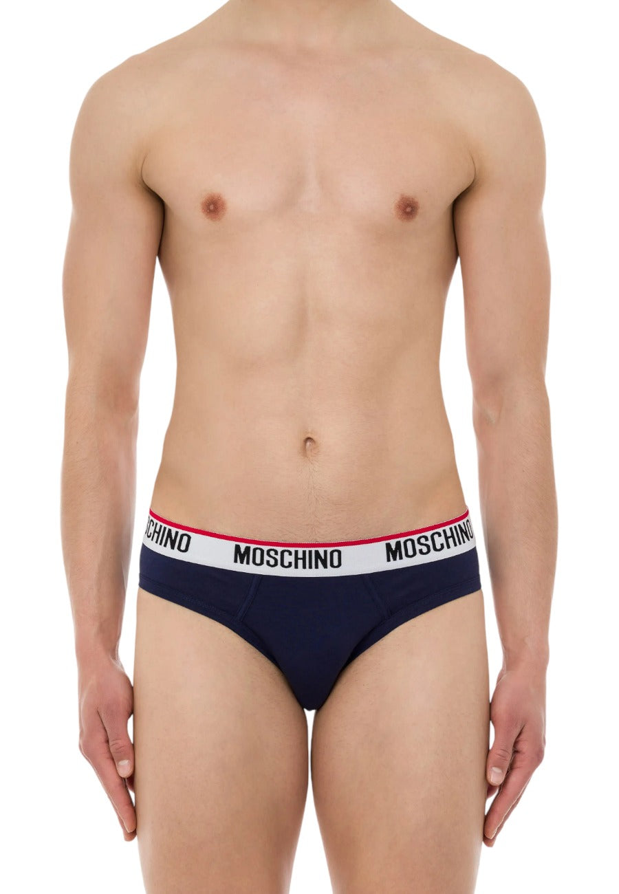 slip uomo moschino blu/nero