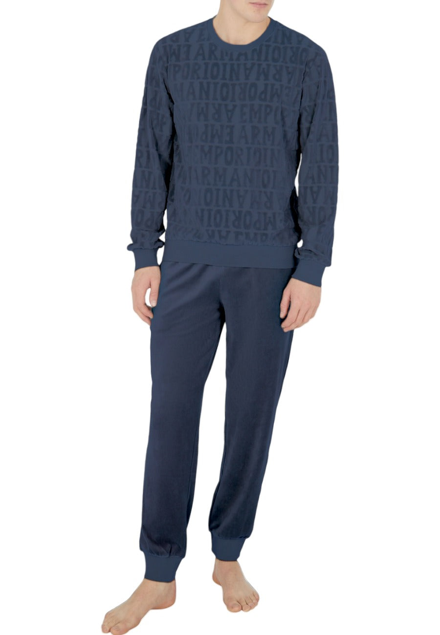 emporio armani pigiama uomo blu