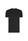 t-shirt dsq uomo nero ricamo
