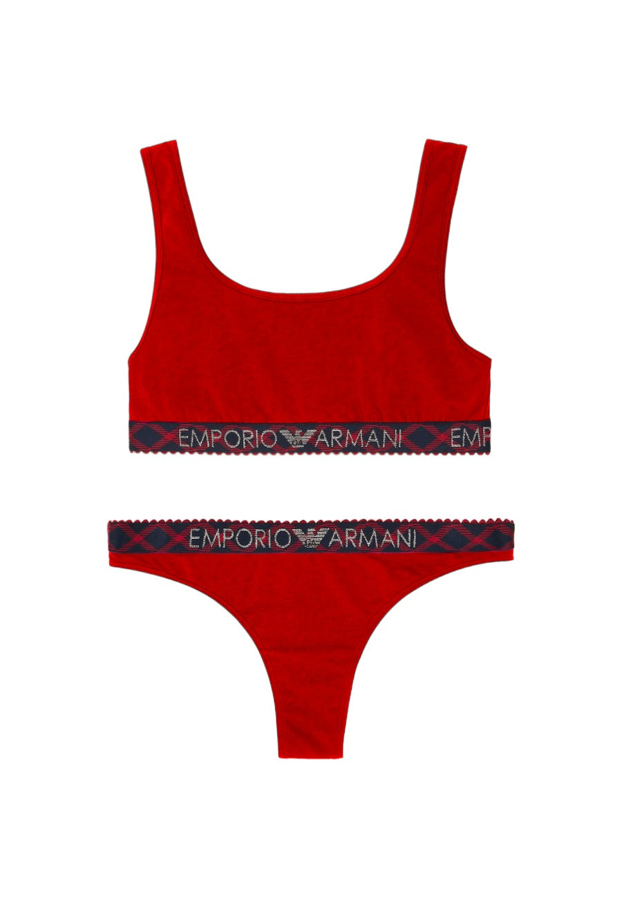 set intimo emporio armani rosso