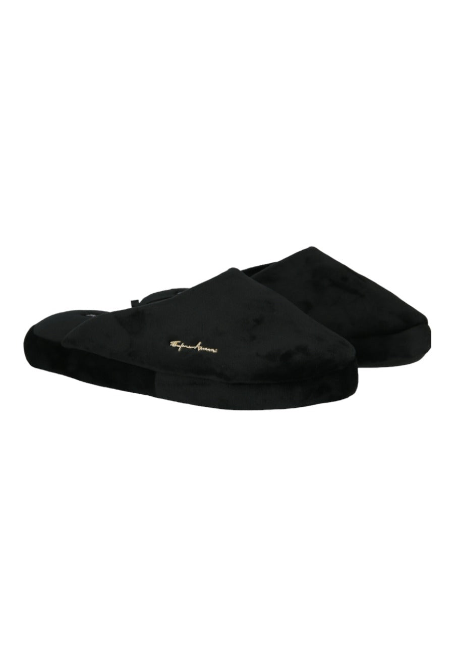 Emporio Armani pantofola lettering gold