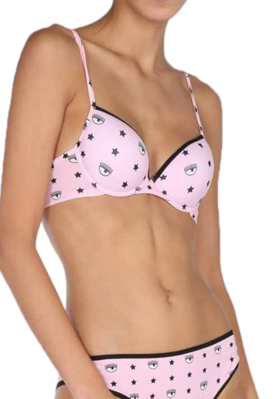 chiara ferragni reggiseno fantasia rosa
